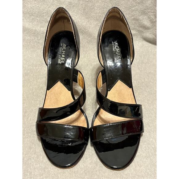 Michael Kors Size 8 Stiletto Heels Black Patent Leather Women’s Shoes - Picture 2 of 9
